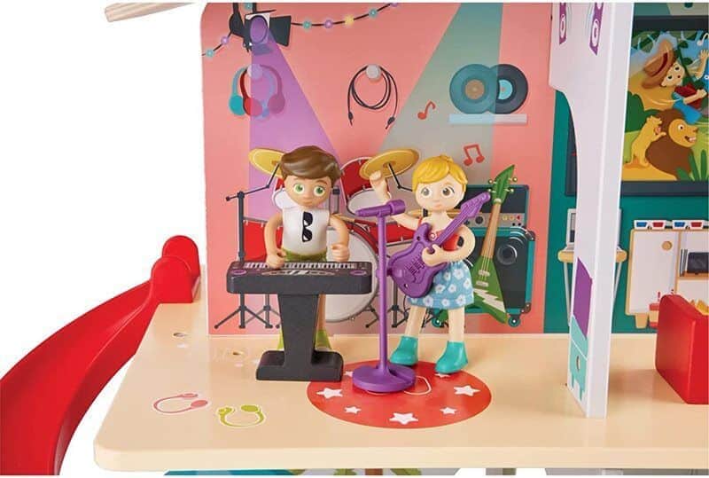 בית בובות מגלשה וצלילים Hape 2