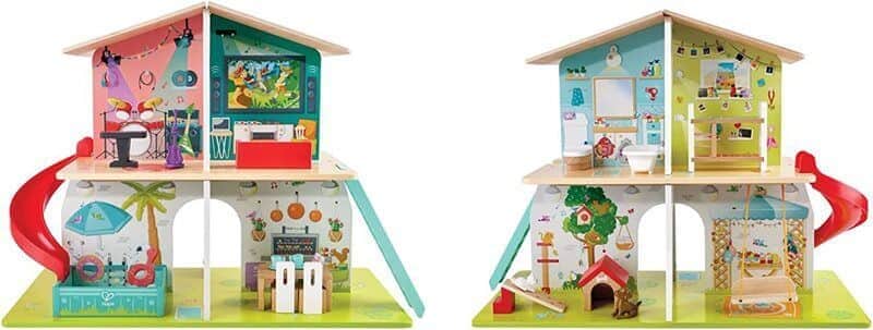בית בובות מגלשה וצלילים Hape 5
