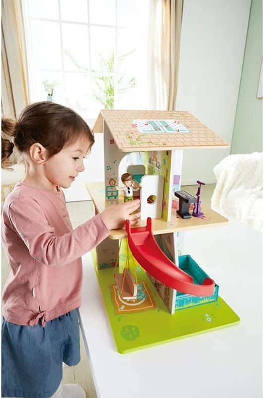 בית בובות מגלשה וצלילים Hape 7