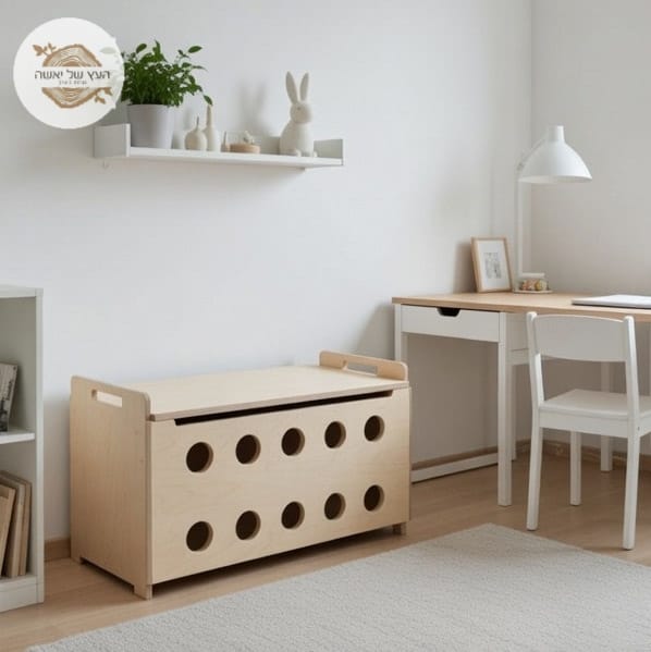 ארגז אחסון וישיבה על גלגלים