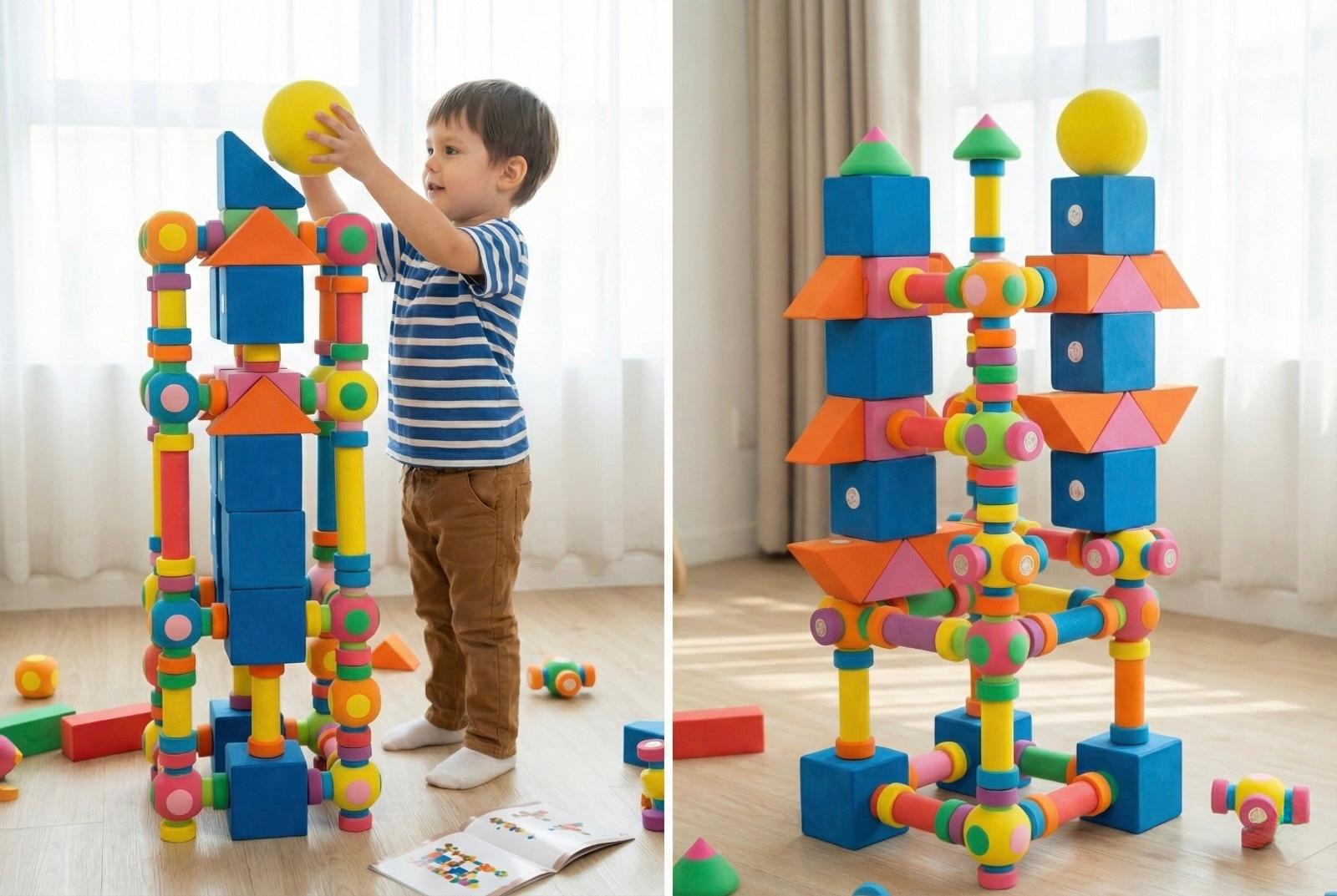 Magnet Play – קוביות בנייה סט צבעי הקשת