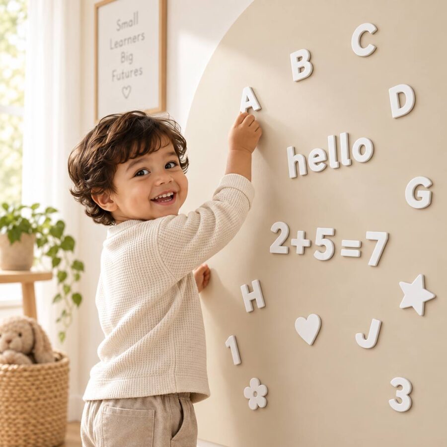 English Magnetic Letters Numbers White 2