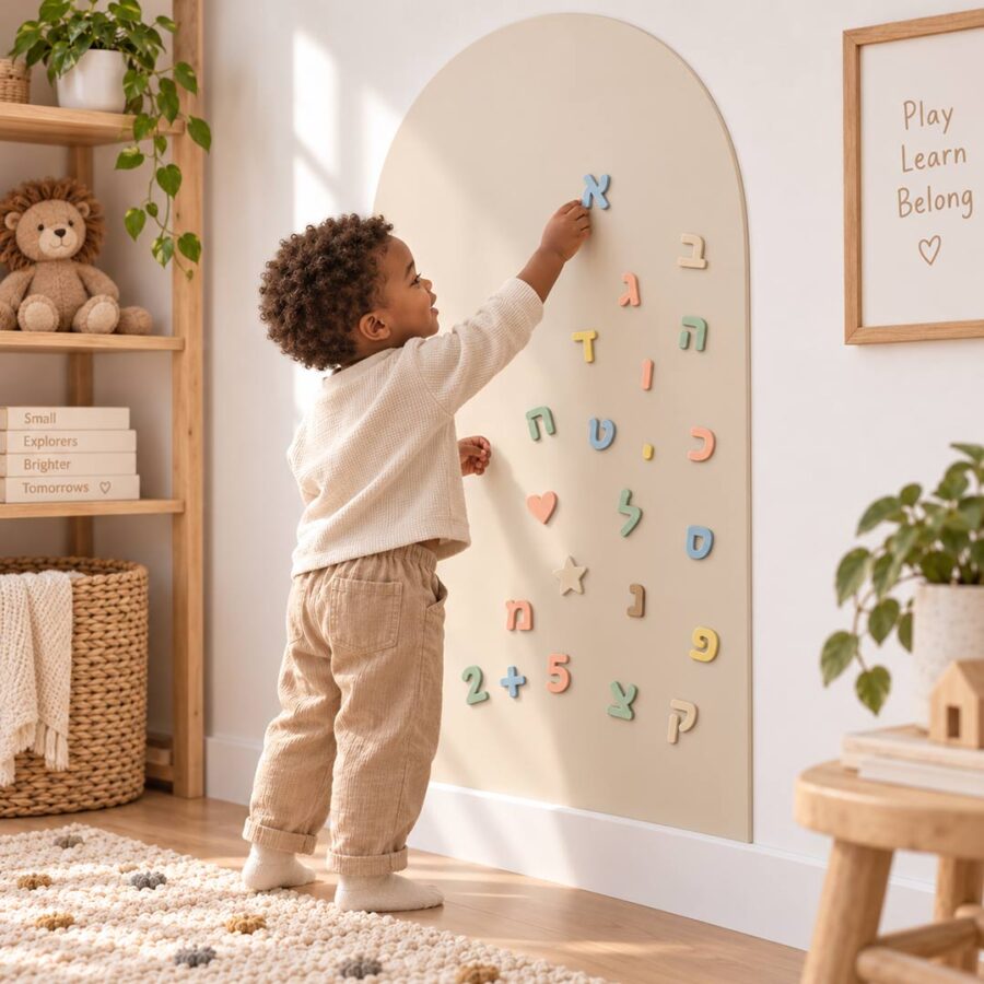 Hebrew Magnetic Letters Numbers 4